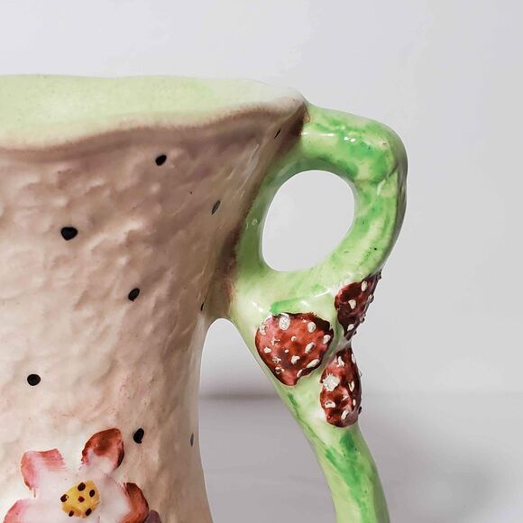James Kent Annette Pitcher Pink Flowers Berries Vintage - Picture 3 of 8